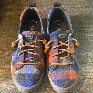 Sperry Multicolor Plaid Sneakers - Blue, Red, Gray